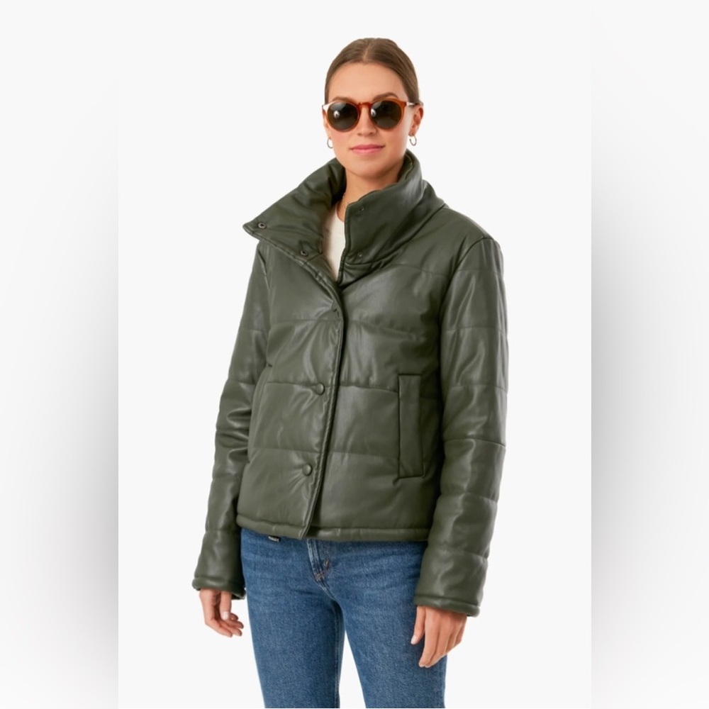 Pomander Place Tuckernuck Olive Faux Leather Ralph Jacket L